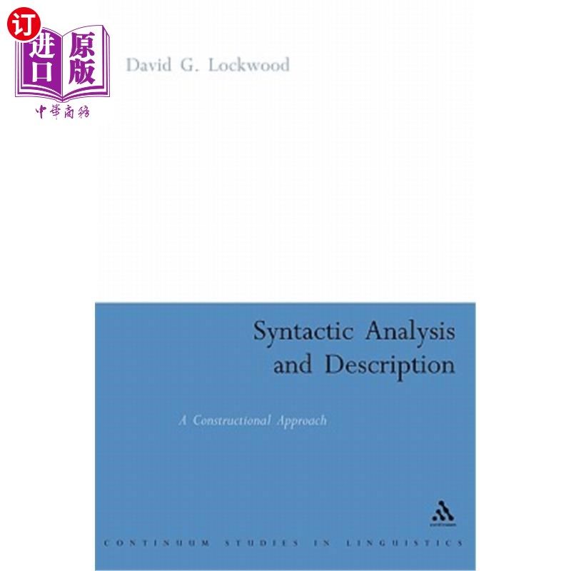 海外直订Syntactic Analysis and Description: A Constructional Approach 句法分析与描述:一种结构方法