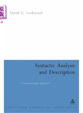 海外直订Syntactic Analysis and Description: A Constructional Approach 句法分析与描述：一种结构方法