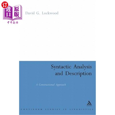 海外直订Syntactic Analysis and Description: A Constructional Approach 句法分析与描述：一种结构方法