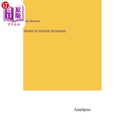 海外直订Verses on Various Occasions 各种场合的诗句