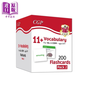 英国原版教辅CGP 11+ Vocabulary Flashcards for Ages 8-9 - Pack 2 英文原版英语单词词汇卡包2 8-9岁【中商原版】