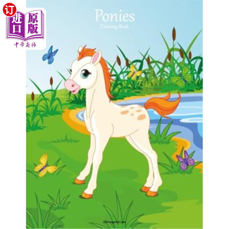 海外直订Ponies Coloring Book 1 小马填色书