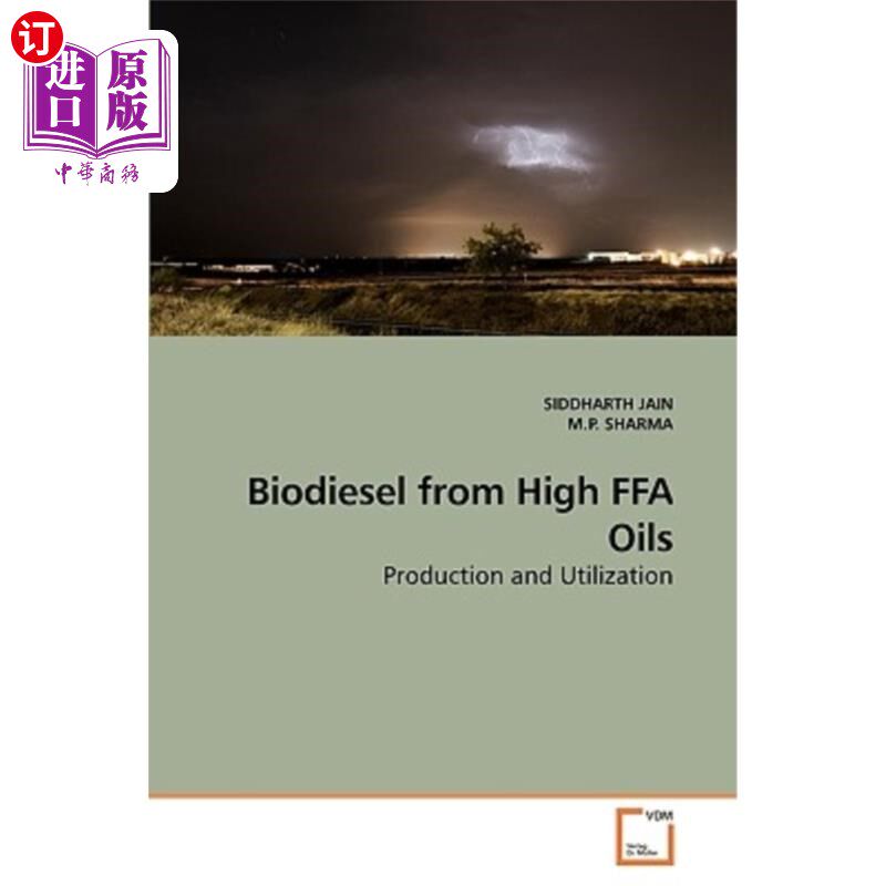 海外直订biodiesel from high ffa oils 高游离脂肪酸油制成的生物