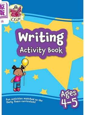 英国原版CGP教辅 New Writing Activity Book for Ages 4-5 home learning 4-5岁新版写作活动书 家庭学习【中商原版】