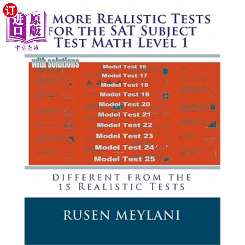 海外直订10 More Realistic Tests for the SAT Subject Test Math Level 1: Different from th SAT科目测试数学一级的10个