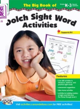 海外直订The Big Book of Dolch Sight Word Activities, Grades K - 3 杜奇视觉单词活动大书，K-3年级