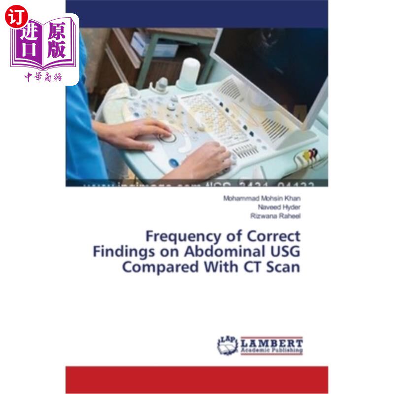 海外直订医药图书Frequency of Correct Findings on Abdominal USG Compared With CT Scan 腹部USG与CT扫描的正确发现频率
