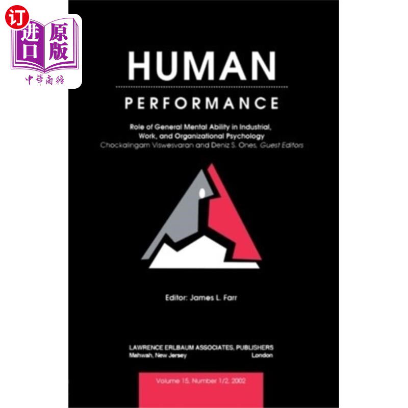 海外直订Role of General Mental Ability in industrial, Wo... 一般心理能力在工业、工作和组织心理学中的作用