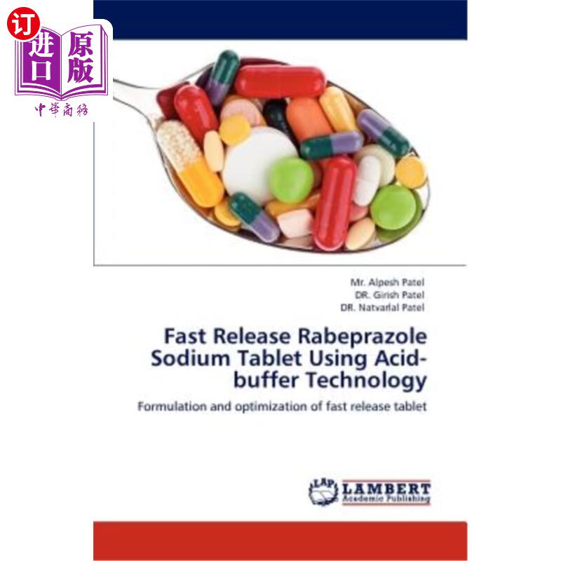 海外直订医药图书Fast Release Rabeprazole Sodium Tablet Using Acid-Buffer Technology 酸缓冲法快速释放雷贝拉唑钠片