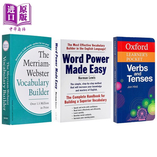 英语工具书3册 英文原版牛津袖珍英语动词和时态Oxford 单词的力量Word Power Made Easy 麦林韦氏字根词典【中商原版】