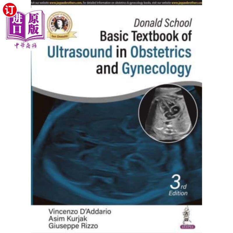 海外直订医药图书Donald School Basic Textbook of Ultrasound in Ob... 唐纳德学校妇产科超声基础教科书