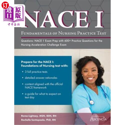 海外直订医药图书Fundamentals of Nursing Practice Test Questions: NACE 1 Exam Prep with 600+ Prac 护理实践题基础：NA