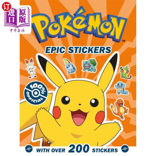 海外直订Pokemon Epic stickers 精灵宝可梦史诗贴纸