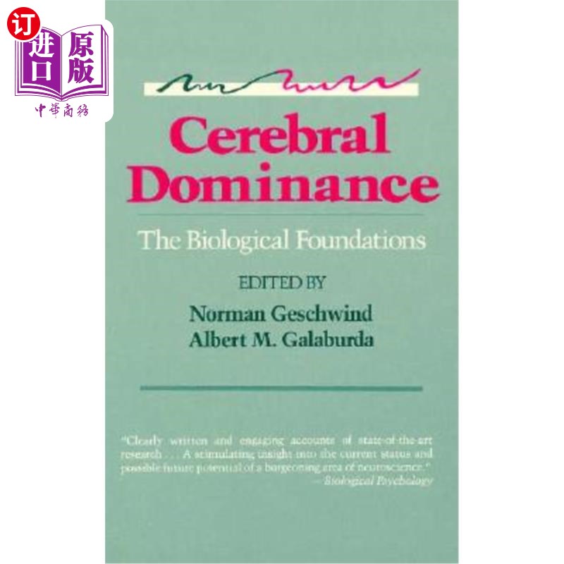 海外直订医药图书Cerebral Dominance: The Biological Foundations 大脑支配:生物学基础