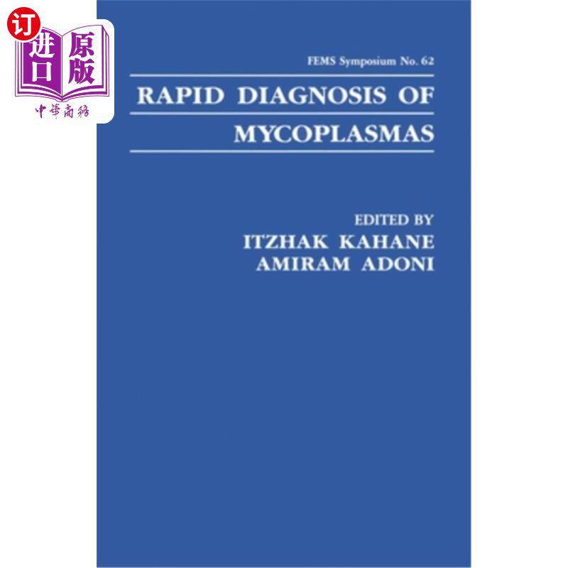 海外直订医药图书Rapid Diagnosis of Mycoplasmas 支原体的快速诊断