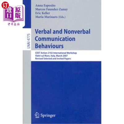 海外直订Verbal and Nonverbal Communication Behaviours 语言和非语言沟通行为