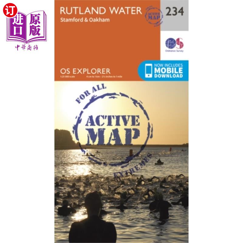 海外直订Rutland Water, Stamford and Oakham 拉特兰水，斯坦福德和奥克姆