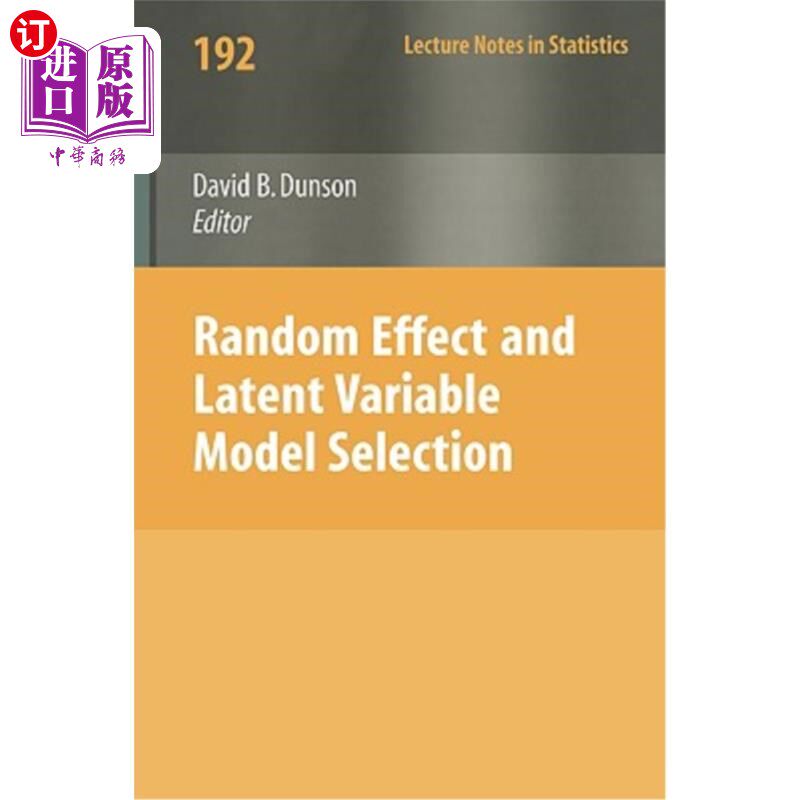 海外直订Random Effect and Latent Variable Model Selection 随机效应与潜变量模型选择
