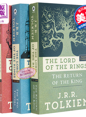 预售 指环王 魔戒三部曲 3本套装 英文原版 The Lord of the Rings John Ronald Reuel Tolkien【中商原版】托尔金