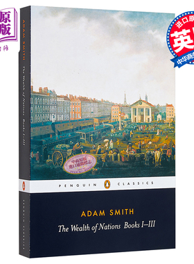 预售 国富论 1-3 英文原版 The Wealth of Nations Books I-III Adam Smith 亚当·斯密 国富论 金融经济学书籍