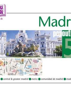 海外直订Madrid Popout Map 马德里弹出式地图