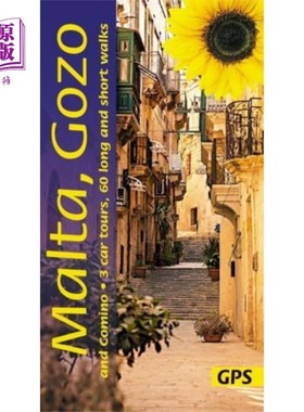 海外直订Malta, Gozo and Comino Guide: 60 long and short ... 马耳他、戈佐岛和科米诺岛指南:60条长短步道，配有详细地图