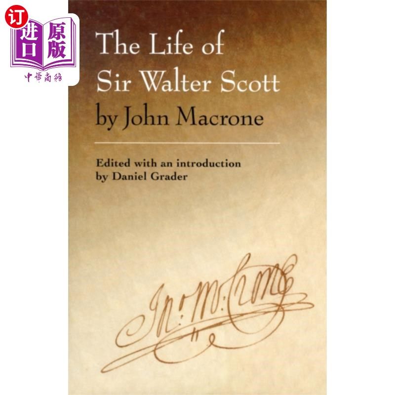 海外直订Life of Sir Walter Scott by John Macrone 约翰·麦克隆的《沃尔特·斯科特爵士的一生》