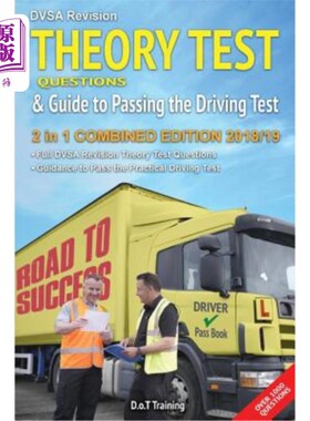 海外直订DVSA revision theory test questions and guide to passing the driving test: 2 in  DVSA修订理论试题及通过驾驶