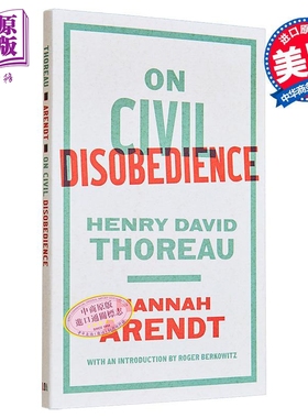 论公民的不服从 梭罗和汉娜阿伦特 On Civil Disobedience 英文原版 Hannah Arendt Henry David Thoreau【中商原版】