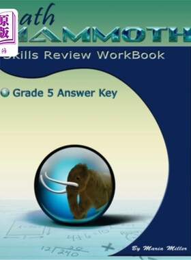 海外直订Math Mammoth Grade 5 Skills Review Workbook Answer Key 数学猛犸象五年级技能复习练习册答案关键