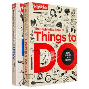 预售 The Highlights Book 亮点活动手册2册套装 大发现Things to Do 为什么How 英文原版进口图书 儿童STEM学习图画书【中商原版?