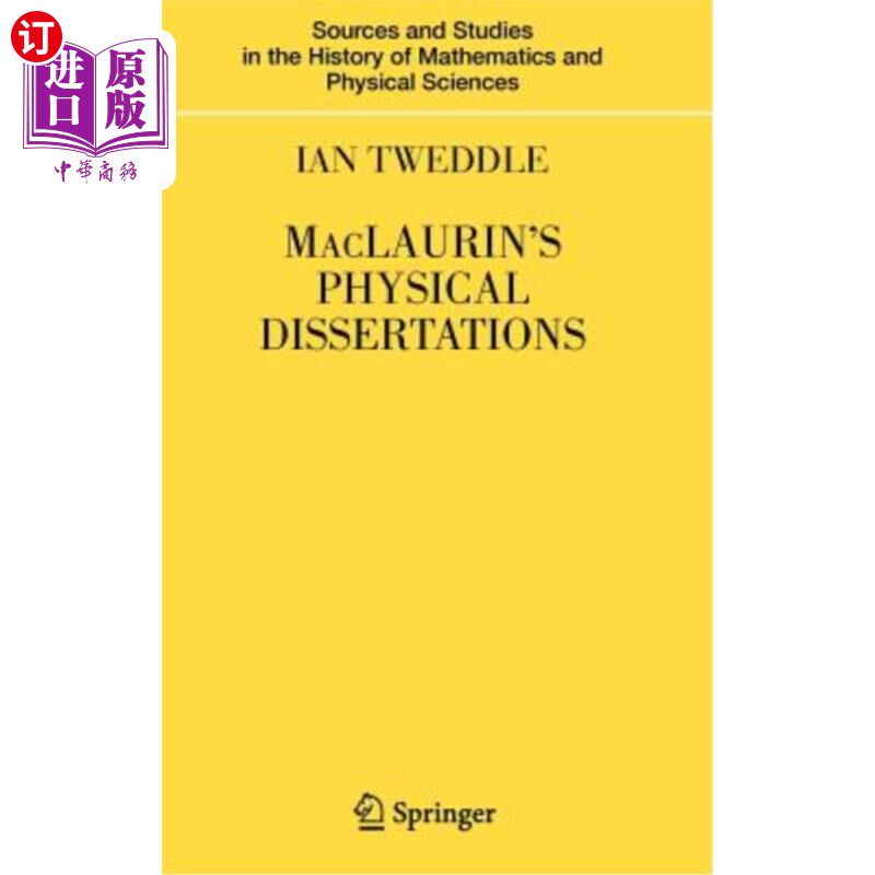海外直订MacLaurin's Physical Dissertations 麦克劳林的物理论文