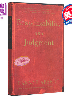 反抗平庸之恶 英文原版 Responsibility and Judgment Hannah Arendt 汉娜 阿伦特 责任与判断 豆瓣高分【中商原版】