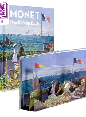 【德文版】德文立体书 莫奈 立体书大师 David A Carter 设计 德语原版 MONET Das Pop-up Buch 礼品书【中商原版】
