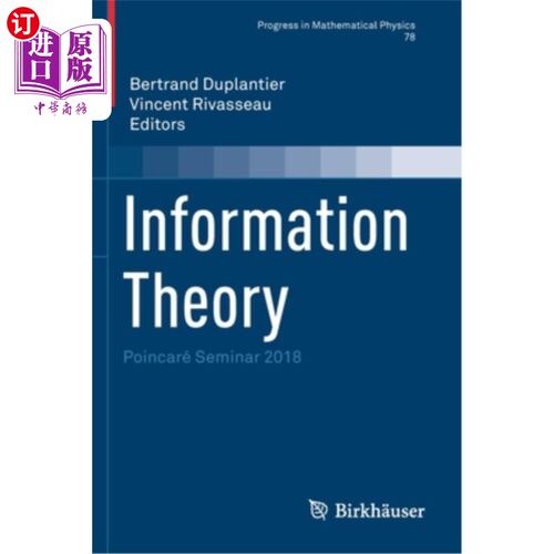 海外直订Information Theory: Poincaré Seminar 2018 信息论:Poincaré研讨会2018