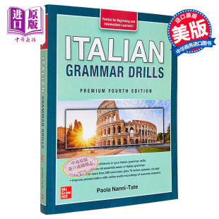 Premium Italian 中商原版 进口图书 Edition Grammar Hill 高级第四版 Fourth 意大利语语法练习 McGraw 英文原版 Drills