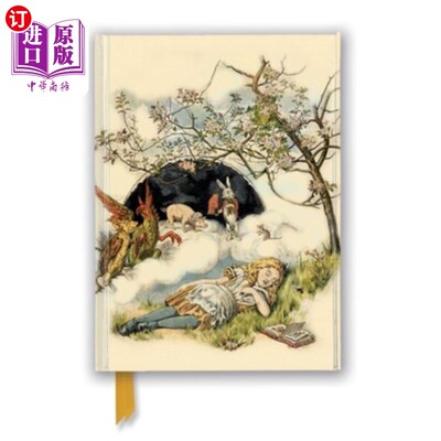 海外直订British Library: Alice Asleep, from Alice's Adventures in Wonderland (Foiled Jou 大英图书馆:《沉睡的爱丽丝