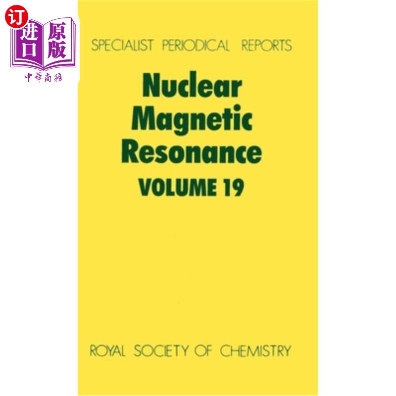 海外直订Nuclear Magnetic Resonance: Volume 19 核磁共振:第19卷
