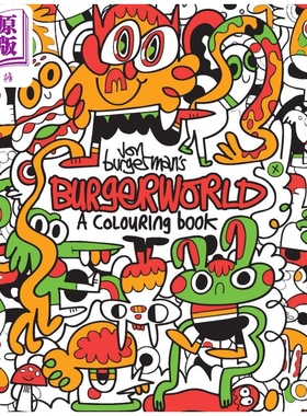 Jon Burgerman's Burgerworld A Colouring Book 乔恩.伯格曼的涂色书 英文原版 进口图书 儿童图画书 活动玩具书【中商原版?