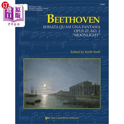 海外直订Beethoven: Sonata quasi una Fantasia, Op. 27, No... 贝多芬:准幻想曲，作品27，第二“月光奏鸣曲”