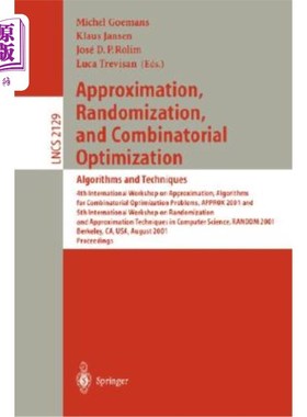 海外直订Approximation, Randomization and Combinatorial Optimization: Algorithms and Tech 近似，随机化和组合优化:算