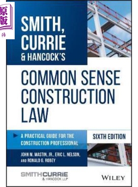 现货 史密斯 柯里与汉考克的常识建筑法 建筑专业实践指南 第6版 Smith, Currie & Hancock'S Common Sense C