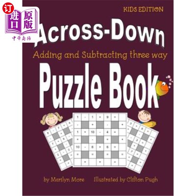海外直订Across-Down Adding and Subtracting three way Puzzle Book 横下加减法三种方式的谜书