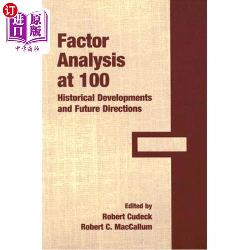 海外直订医药图书Factor Analysis at 100: Historical Developments and Future Directions 100的因子分析:历史发展和未来