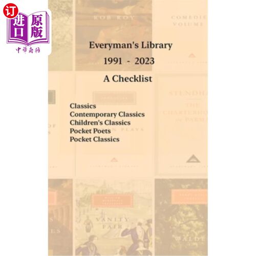 海外直订Everyman's Library 1991 - 2023: A Checklist 普通人的图书馆1991 - 2023：一份清单