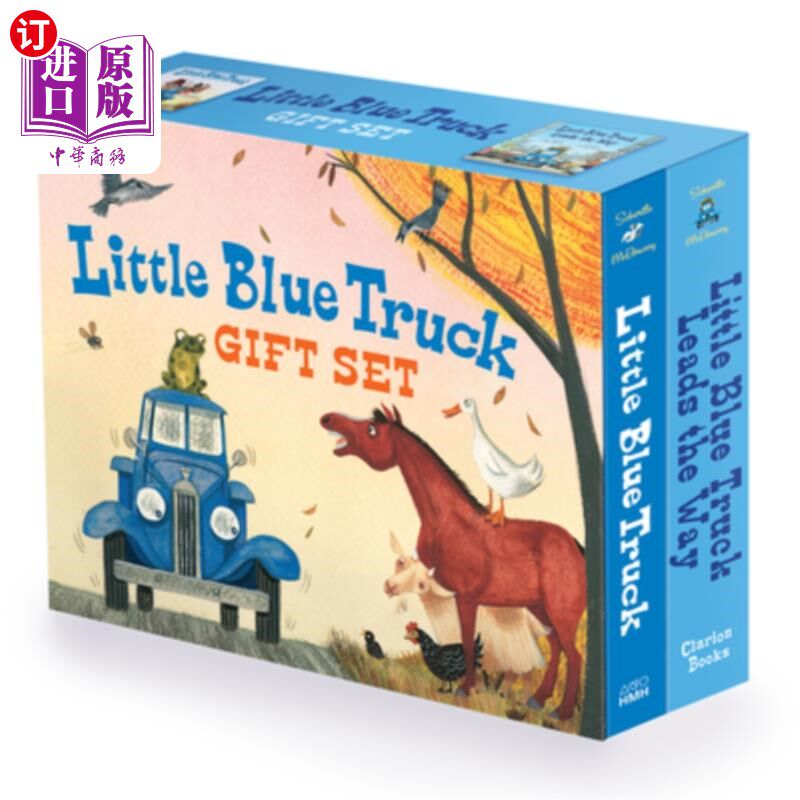 海外直订Little Blue Truck 2-Book Gift Set: Little Blue Truck Board Book, Little Blue Tru 小蓝色卡车2-书礼品套装:小
