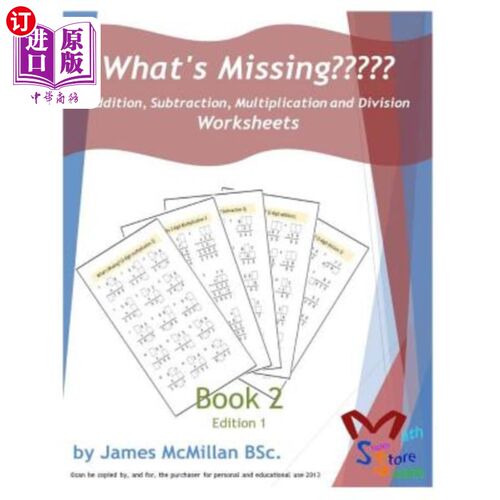 海外直订What's Missing Addition, Subtraction, Multiplication and Division Book 2: Grades