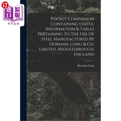 海外直订Pocket Companion Containing Useful Information & Tables Pertaining To The Use Of 口袋伴侣包含有用的信息和表