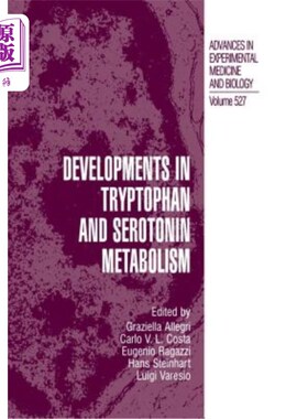 海外直订Developments in Tryptophan and Serotonin Metabolism 色氨酸和血清素代谢的进展