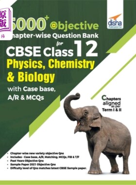 海外直订5000+ Objective Chapter-wise Question Bank for CBSE Class 12 Physics, Chemistry  CBSE 12级物理